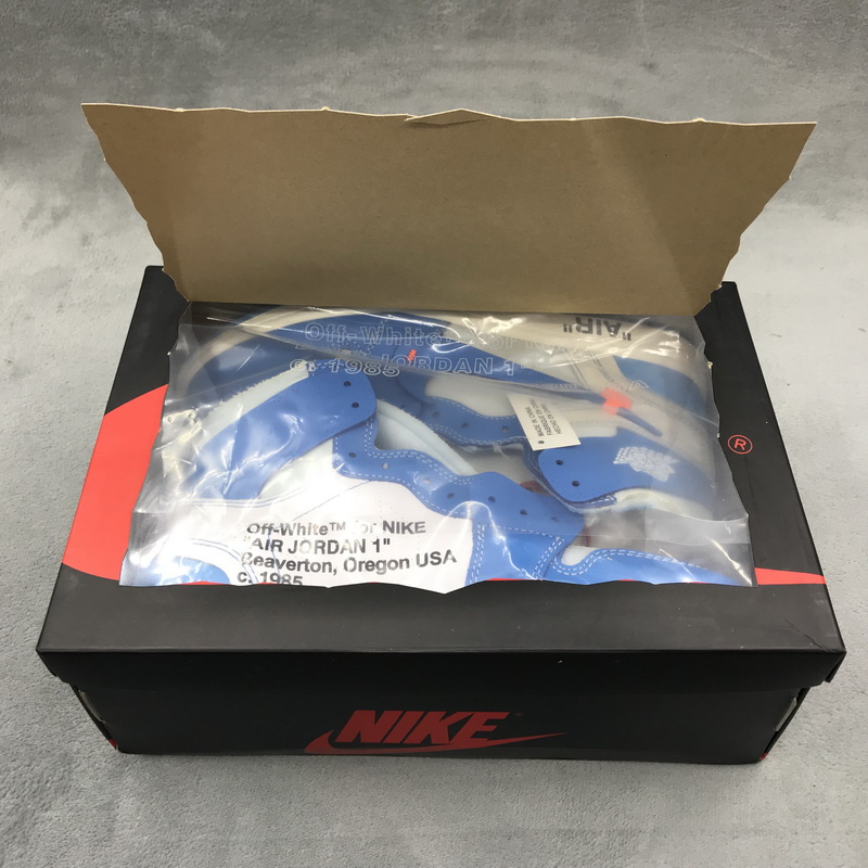 Authentic OFF-WHITE x Air Jordan 1 UNC